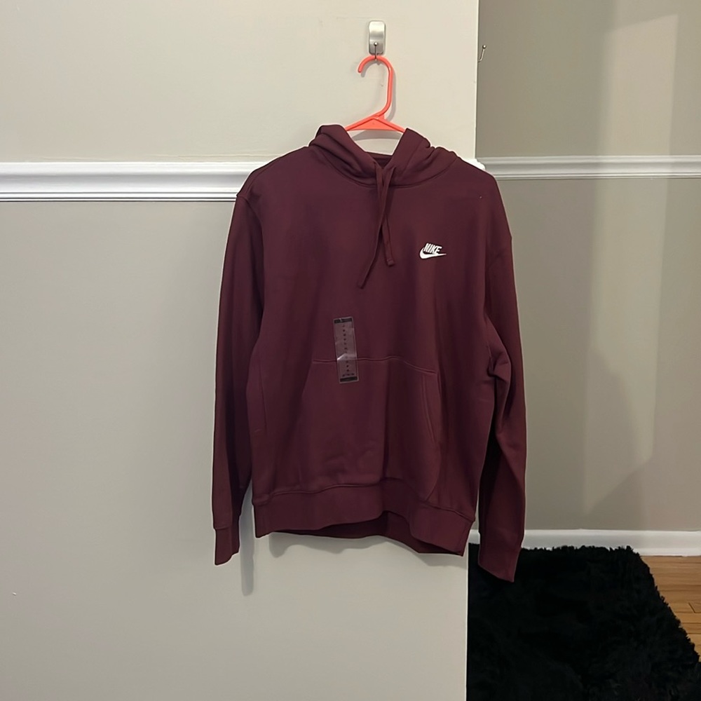 Nike hoodie maroon